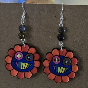 Colorful Flower Face Earrings